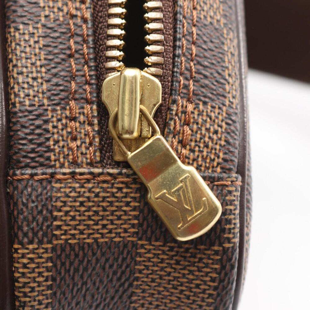 LOUIS VUITTON Authentic Brown Damier Leather Pochette Fanny Pack - Picture 7 of 9